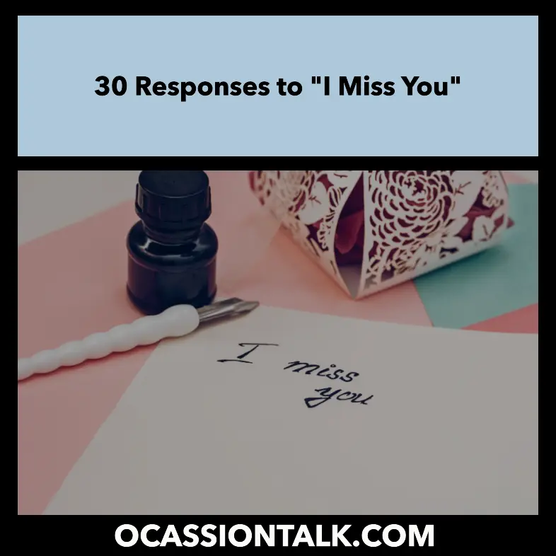 30 Responses to "I Miss You"