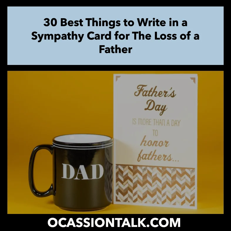 Sympathy Card for The Loss of a Father