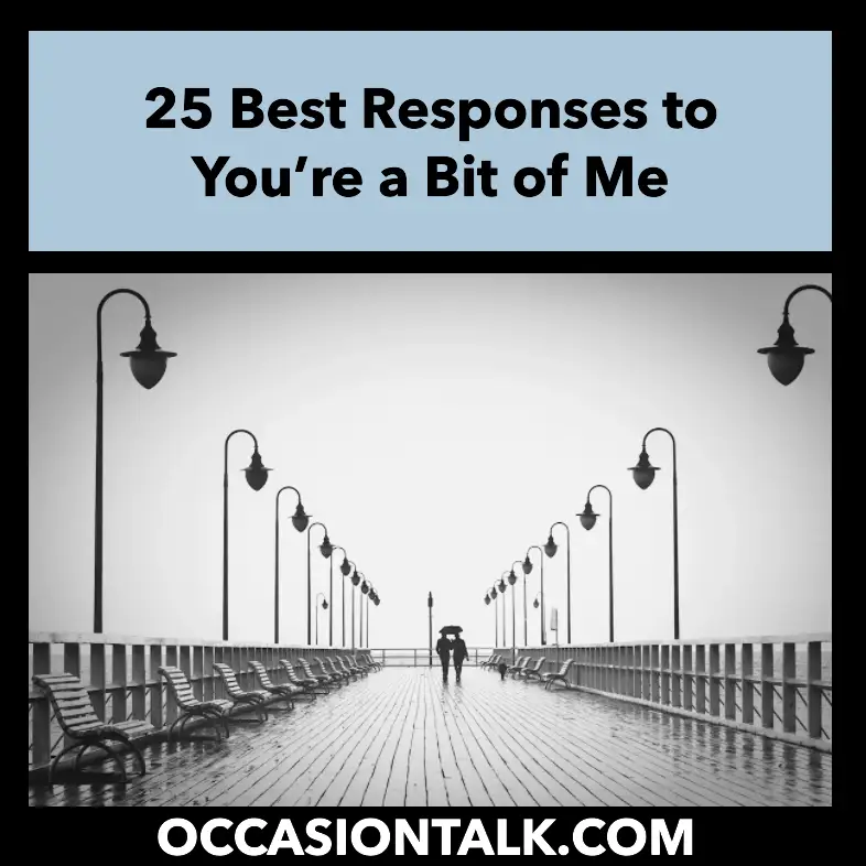 Best Responses to You’re a Bit of Me