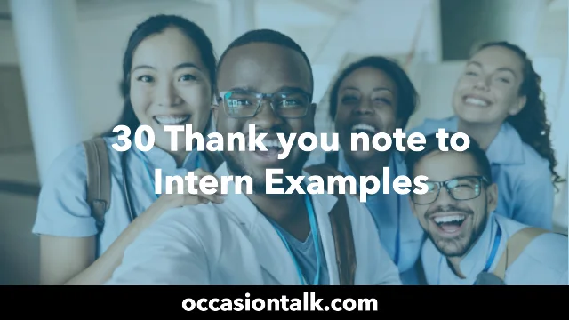 30 Thank you note to Intern Examples